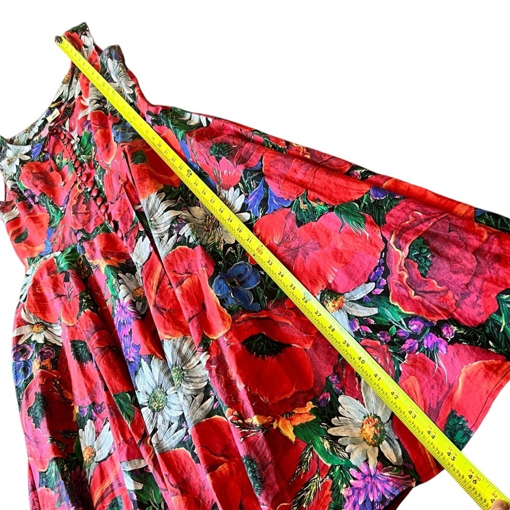 vintage 90’s sleeveless retro floral print dress - Picture 6 of 8